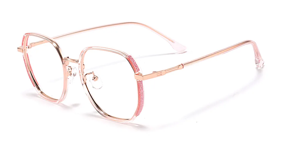 Love clear pink   Plastic  Eyeglasses