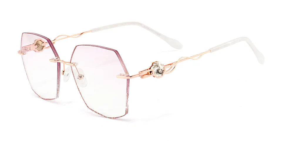 Diamond rose gold   Metal  Sunglasses