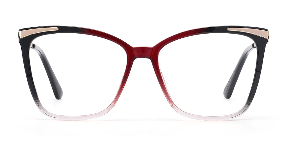 Sine black red   Plastic  Eyeglasses