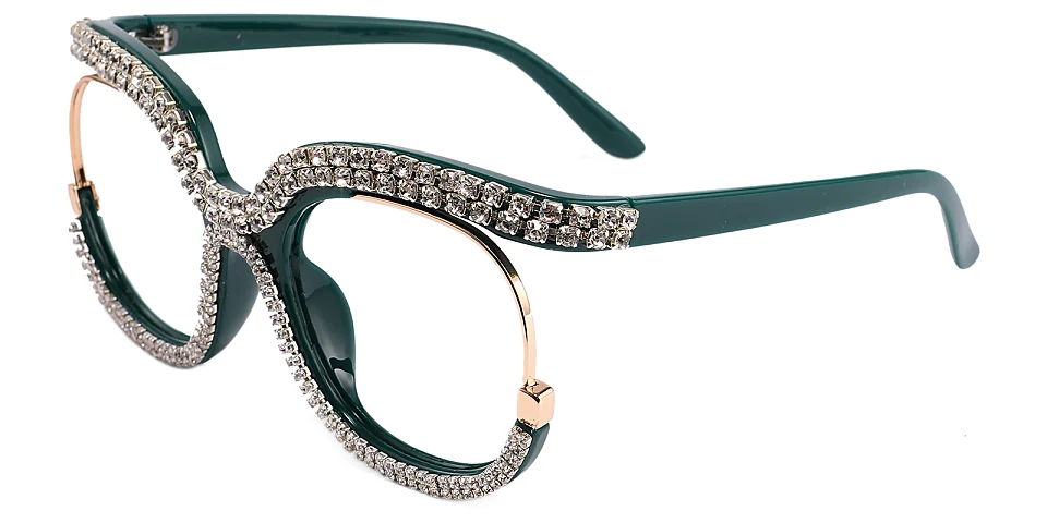 Kamia green diamond   Plastic  Eyeglasses