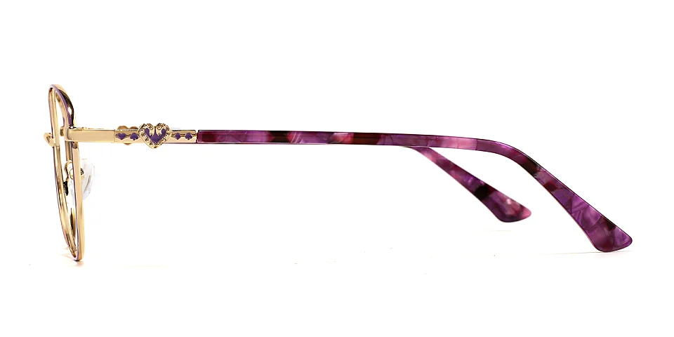Odette purple gold   Metal  Eyeglasses