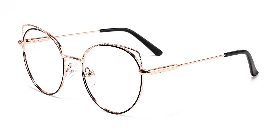 Jelley black rose gold   Metal  Eyeglasses