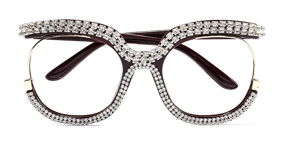 Kamia burgundy diamond   Plastic  Eyeglasses