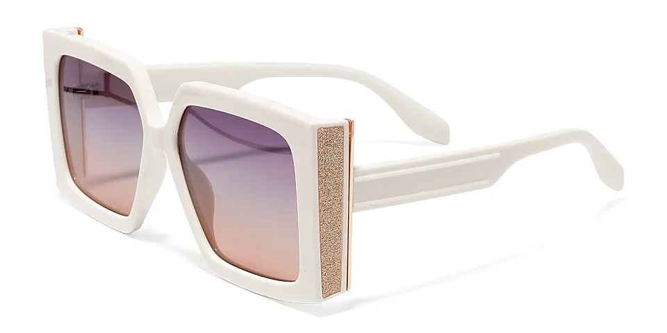 Jelly white   Plastic  Sunglasses