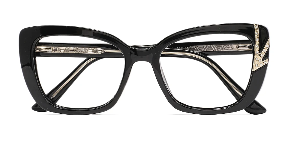 Morna black   Plastic  Eyeglasses