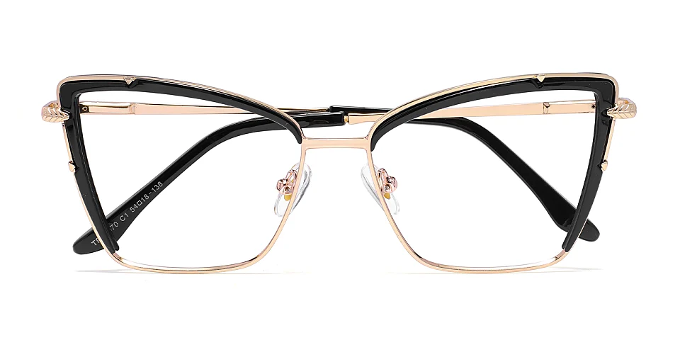 Darsey black rose gold   Metal  Eyeglasses