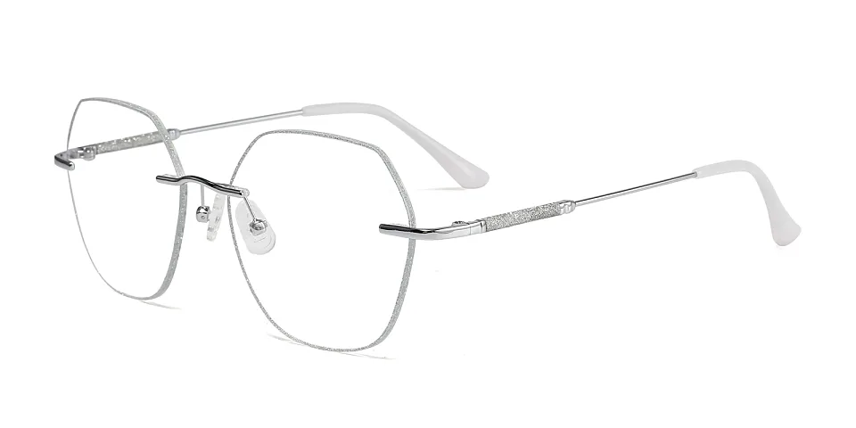 Gem silver   Metal  Eyeglasses