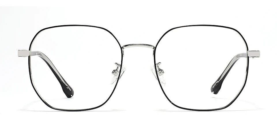 Mcgaffey black silver   Metal  Eyeglasses