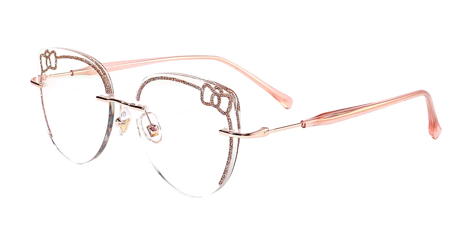 Kitty rose gold   Metal  Eyeglasses