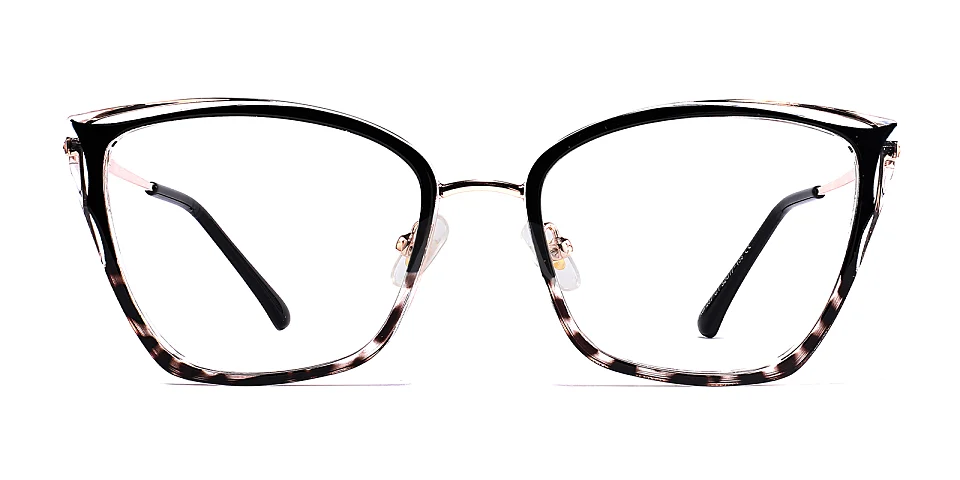 Brillant black petal tortoise   Plastic  Eyeglasses