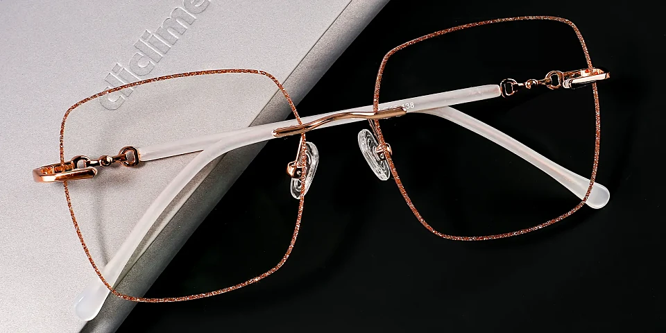 Saya rose gold   Metal  Eyeglasses