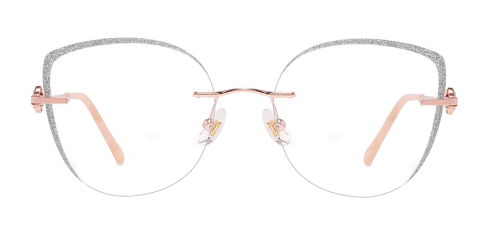 Shahlaa rose gold silver   Metal  Eyeglasses