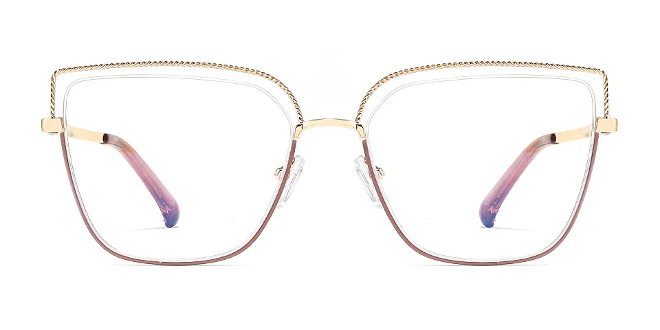 Loes purple gold   Metal  Eyeglasses