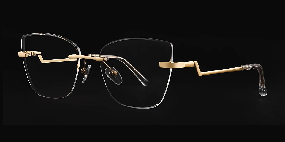 Pixie gold clear   Metal  Eyeglasses