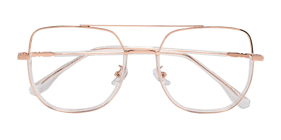 Perye rose gold clear   Metal  Eyeglasses