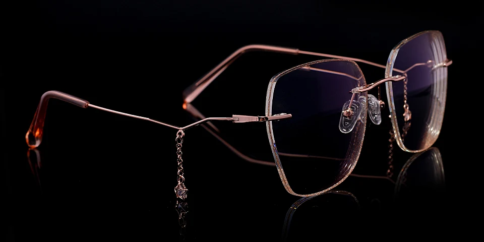 Hesper rose gold   Metal  Eyeglasses