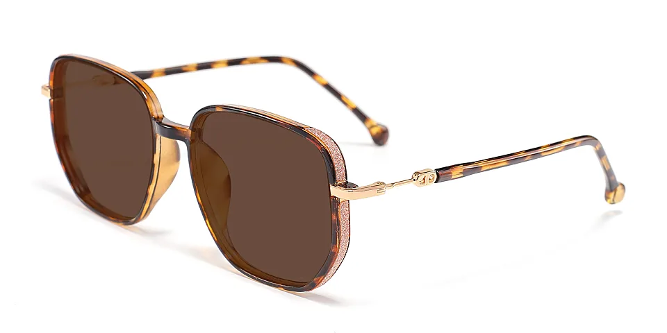 Gerda warm tortoise   Plastic  Sunglasses