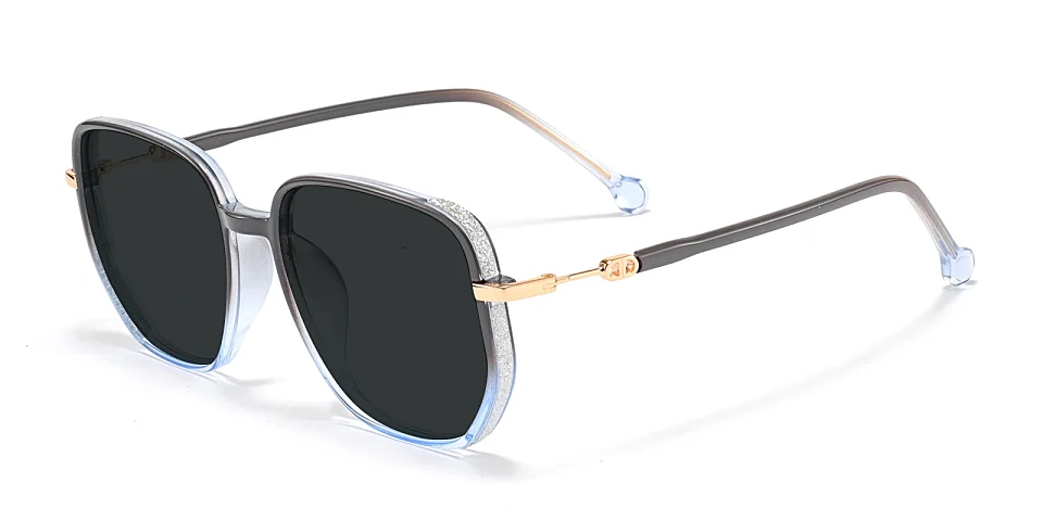 Gerda grey clear blue   Plastic  Sunglasses