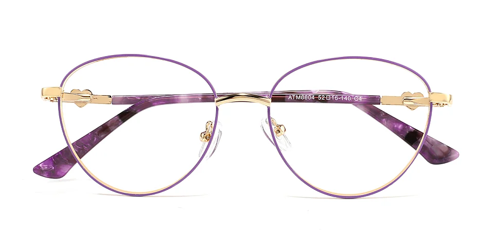 Odette purple gold   Metal  Eyeglasses