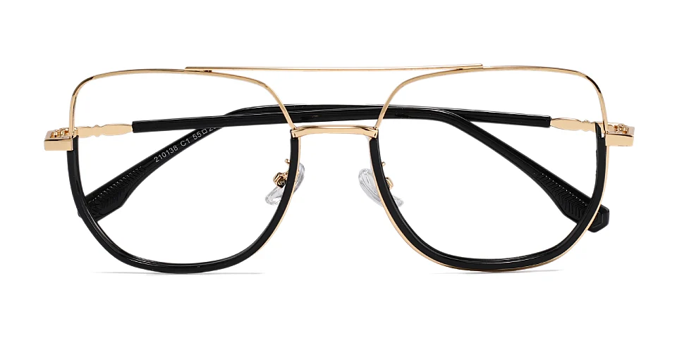 Perye gold black   Metal  Eyeglasses