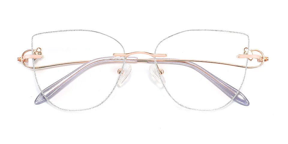 Pari rose gold silver   Metal  Eyeglasses