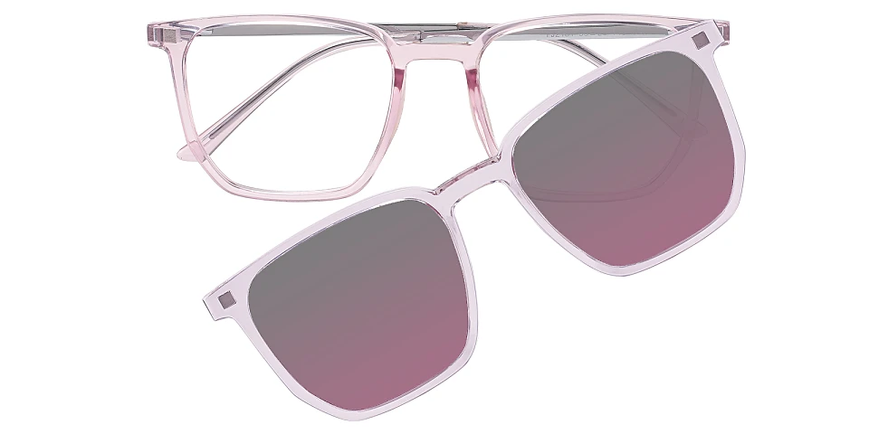 Jocelin clear pink   Plastic  Eyeglasses