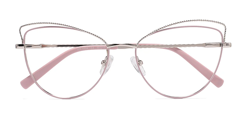 Salley purple silver   Metal  Eyeglasses