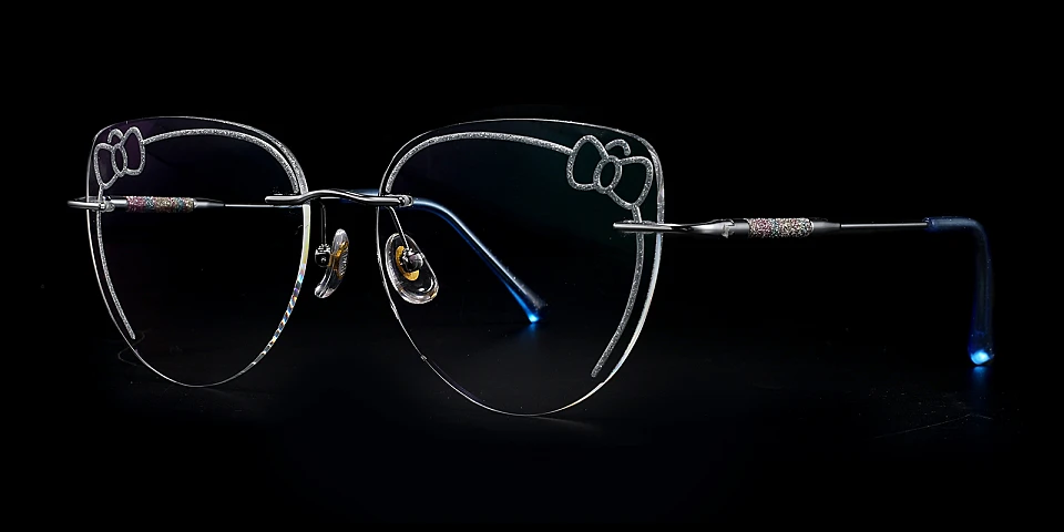 Kitty silver   Titanium  Eyeglasses