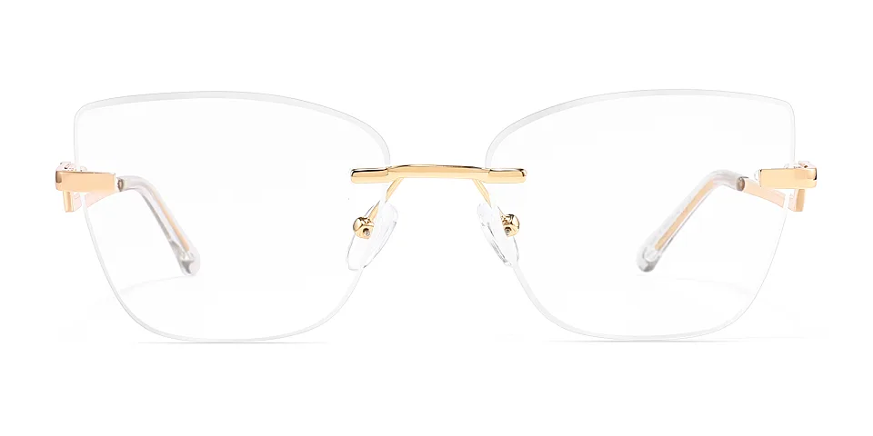 Pixie gold clear   Metal  Eyeglasses