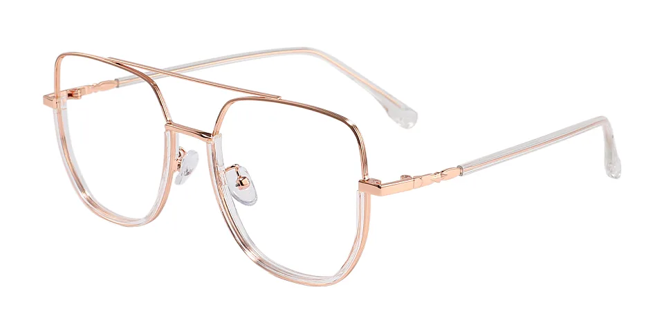 Perye rose gold clear   Metal  Eyeglasses