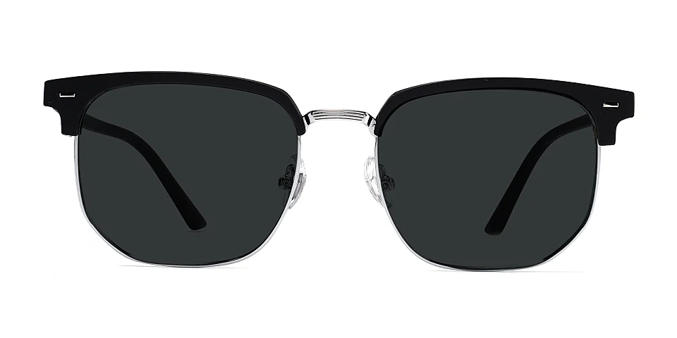 Aviva black silver   Plastic  Sunglasses