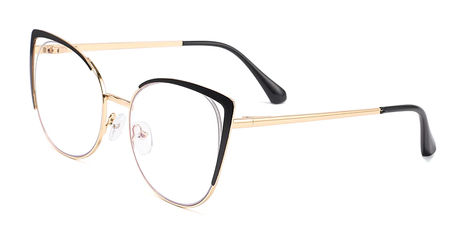 Sandra black gold   Metal  Eyeglasses