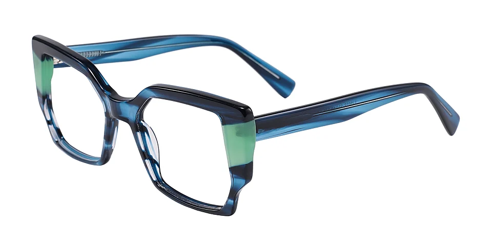 Marlo blue green   Acetate  Eyeglasses