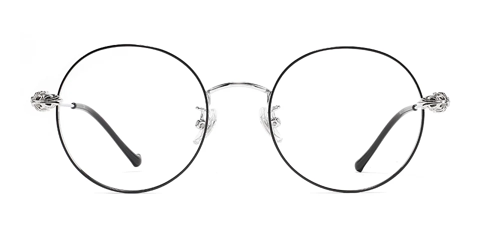 Roya black silver   Metal  Eyeglasses