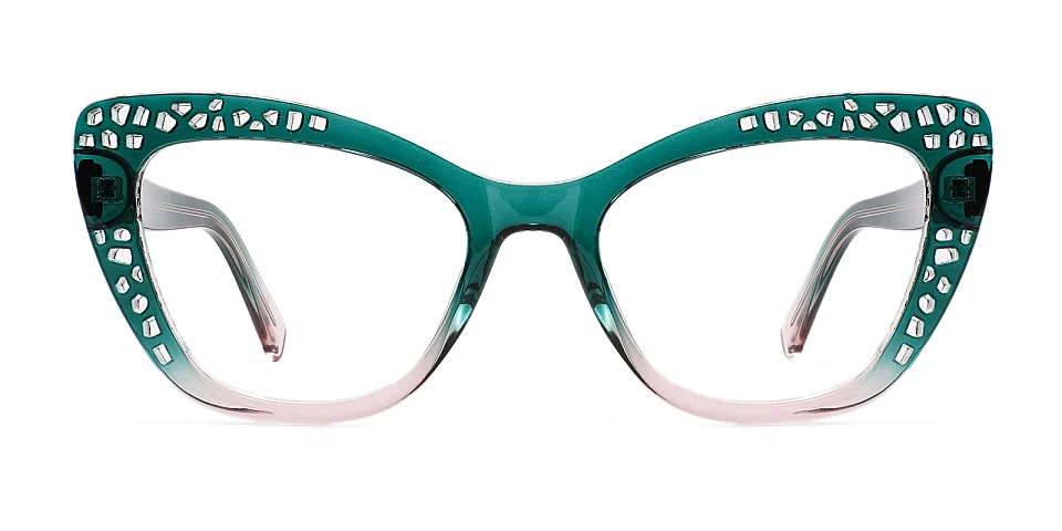 Taina emerald green pink   Plastic  Eyeglasses