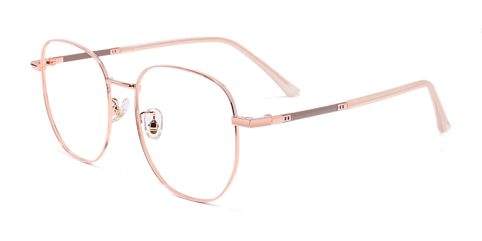 Wensley rose gold brown   Metal  Eyeglasses