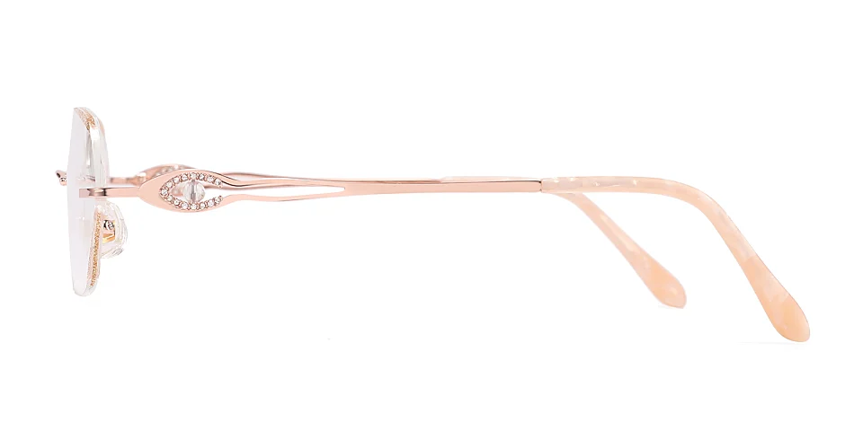 Fahran rose gold   Metal  Eyeglasses