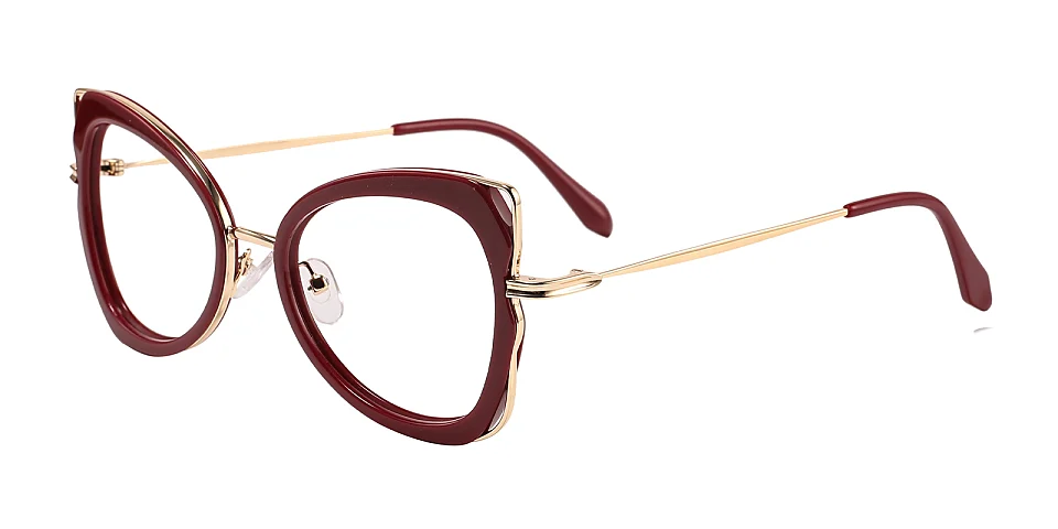 Robecca burgundy   Acetate  Eyeglasses