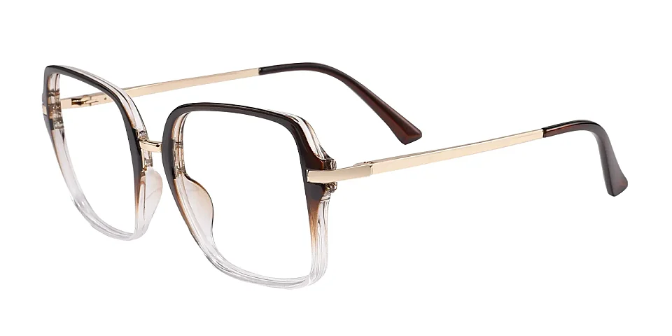 Miku dark brown clear   Plastic  Eyeglasses