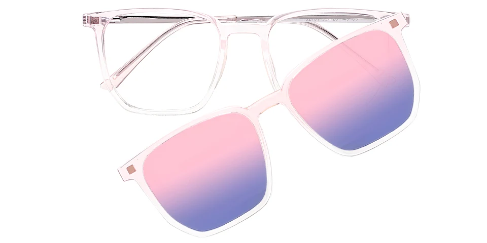 Jocelin pink clear   Plastic  Eyeglasses