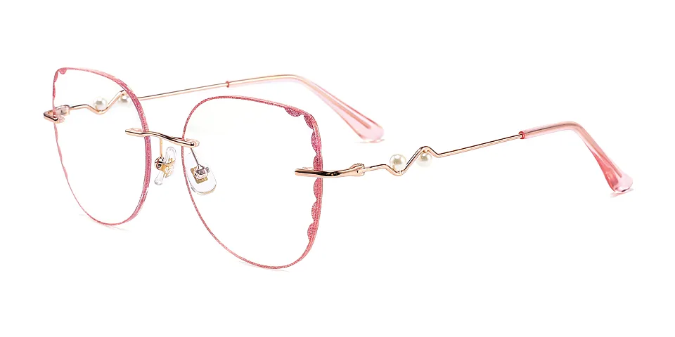 Elvira rose gold pink   Metal  Eyeglasses