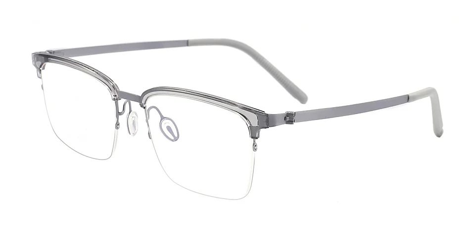 Hatem grey silver   Plastic  Eyeglasses