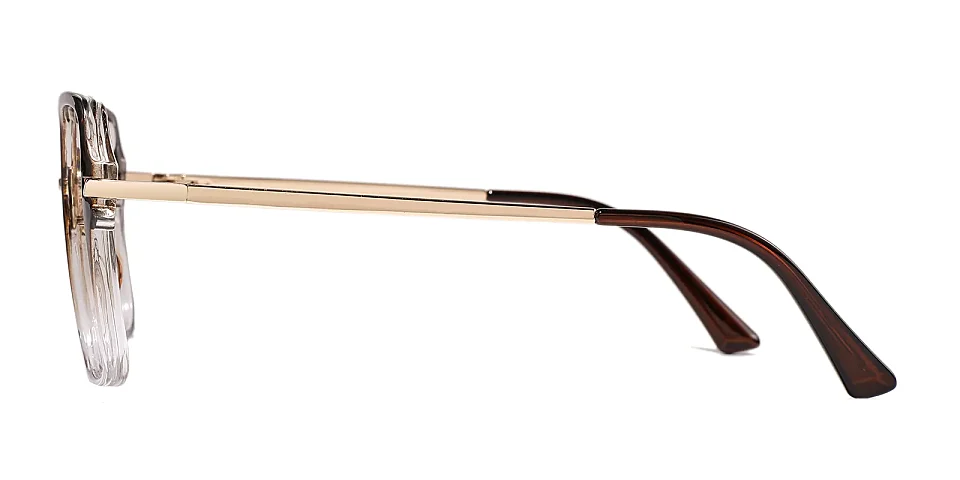 Miku dark brown clear   Plastic  Eyeglasses