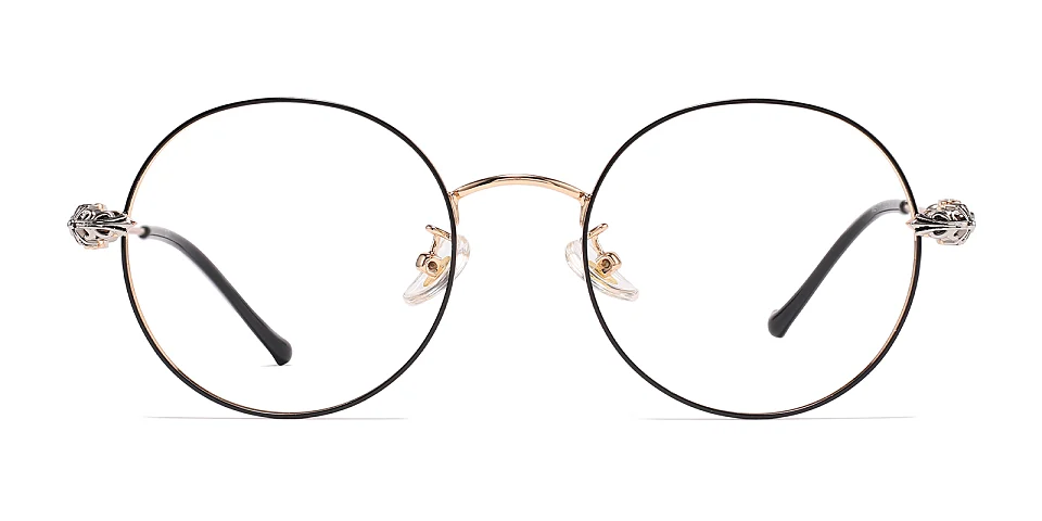 Roya black gold   Metal  Eyeglasses