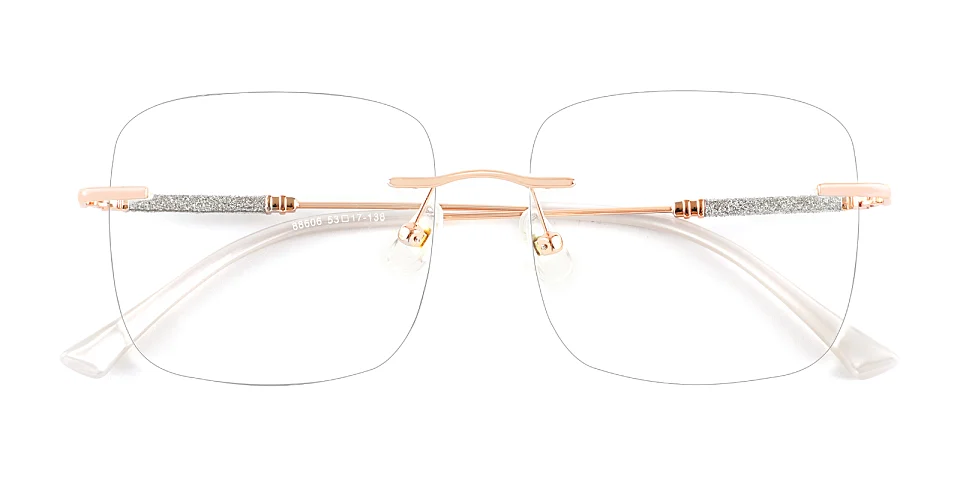 Pure rose gold   Metal  Eyeglasses