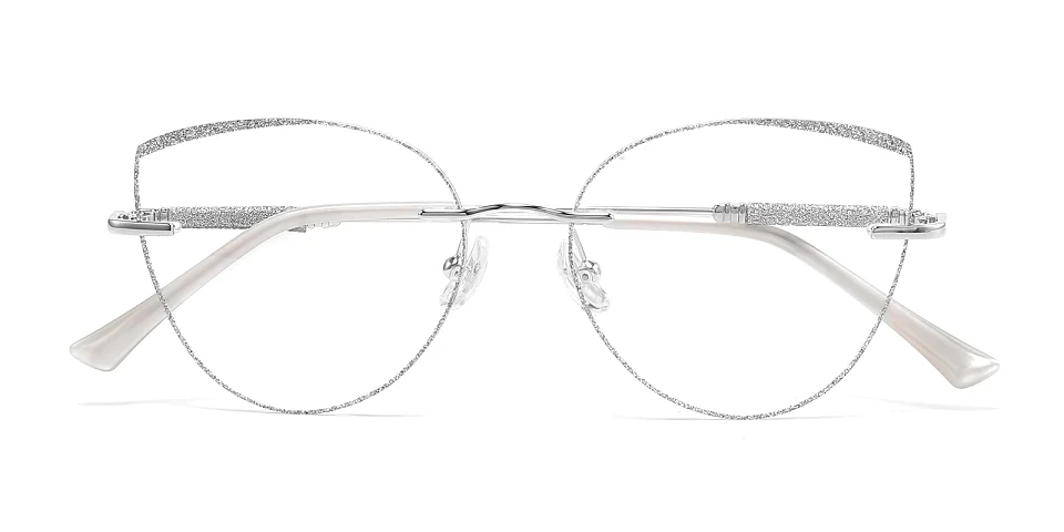 Glamour silver   Metal  Eyeglasses