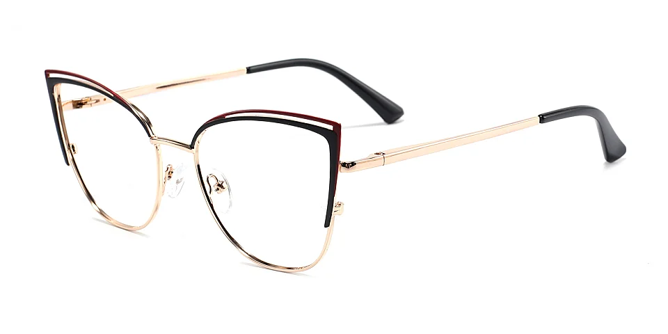 Yetta black red   Metal  Eyeglasses