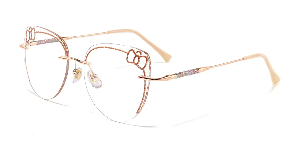 Kitty rose gold   Titanium  Eyeglasses