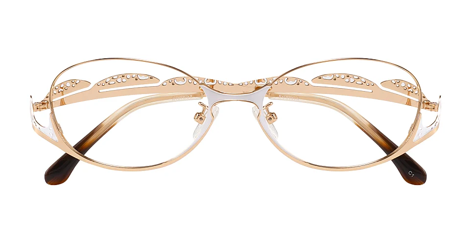 Beini gold white   Metal  Eyeglasses