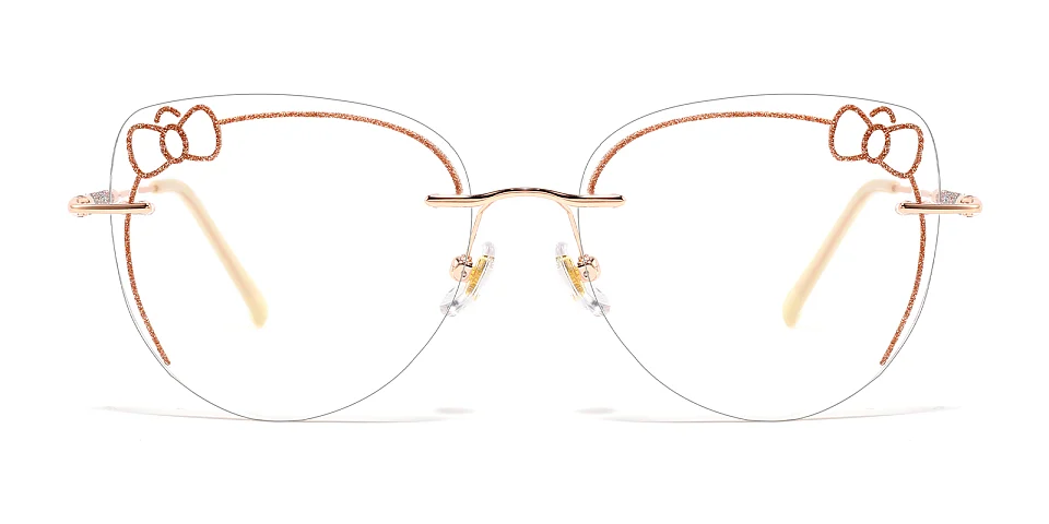 Kitty rose gold   Titanium  Eyeglasses